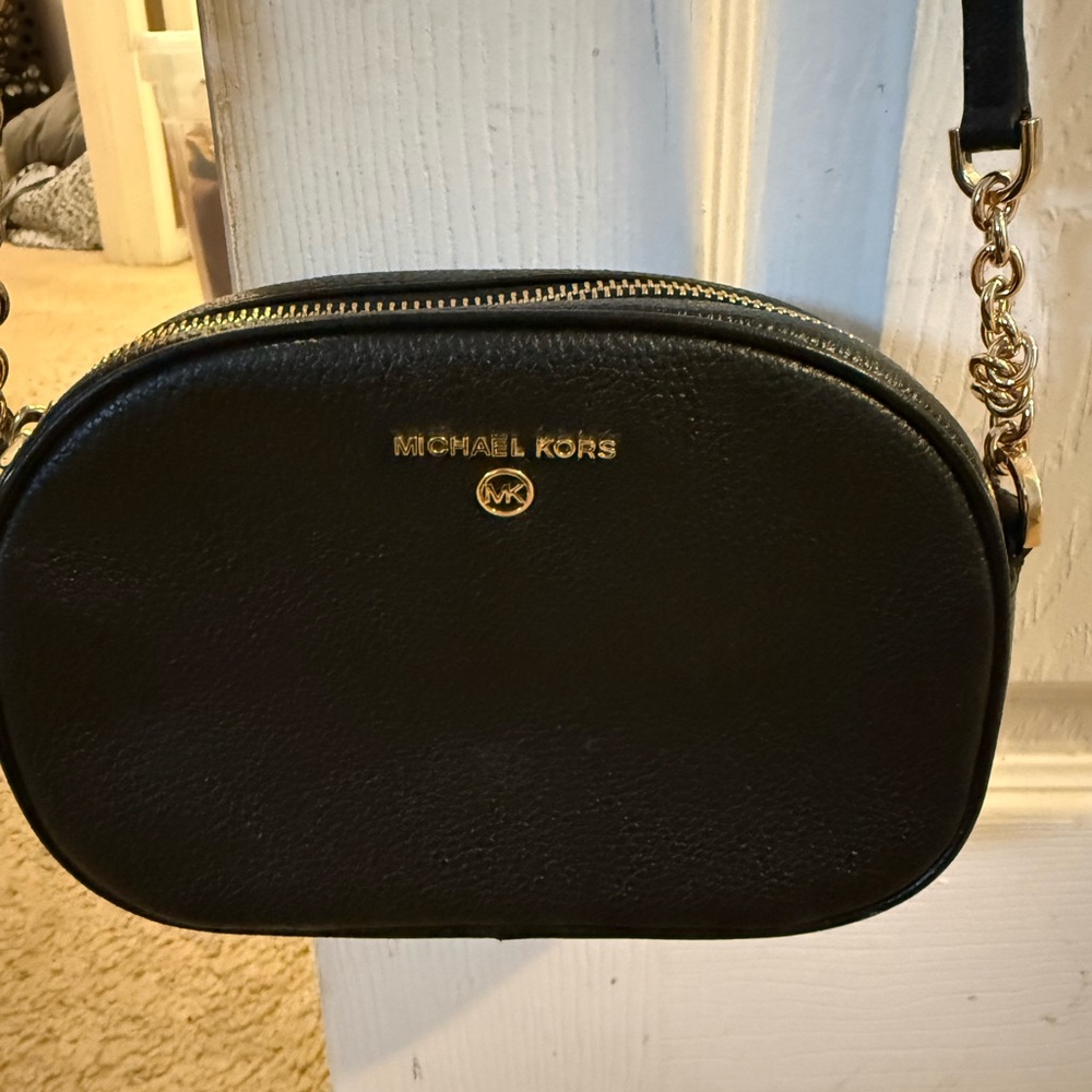 Michael Kors Black Oval Crossbody Bag